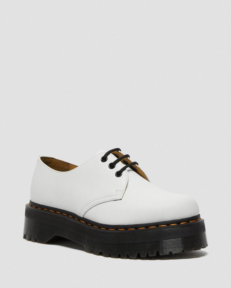 Zapatos Plataforma Dr Martens 1461 Smooth Cuero Hombre Blancos | MX 194QMA